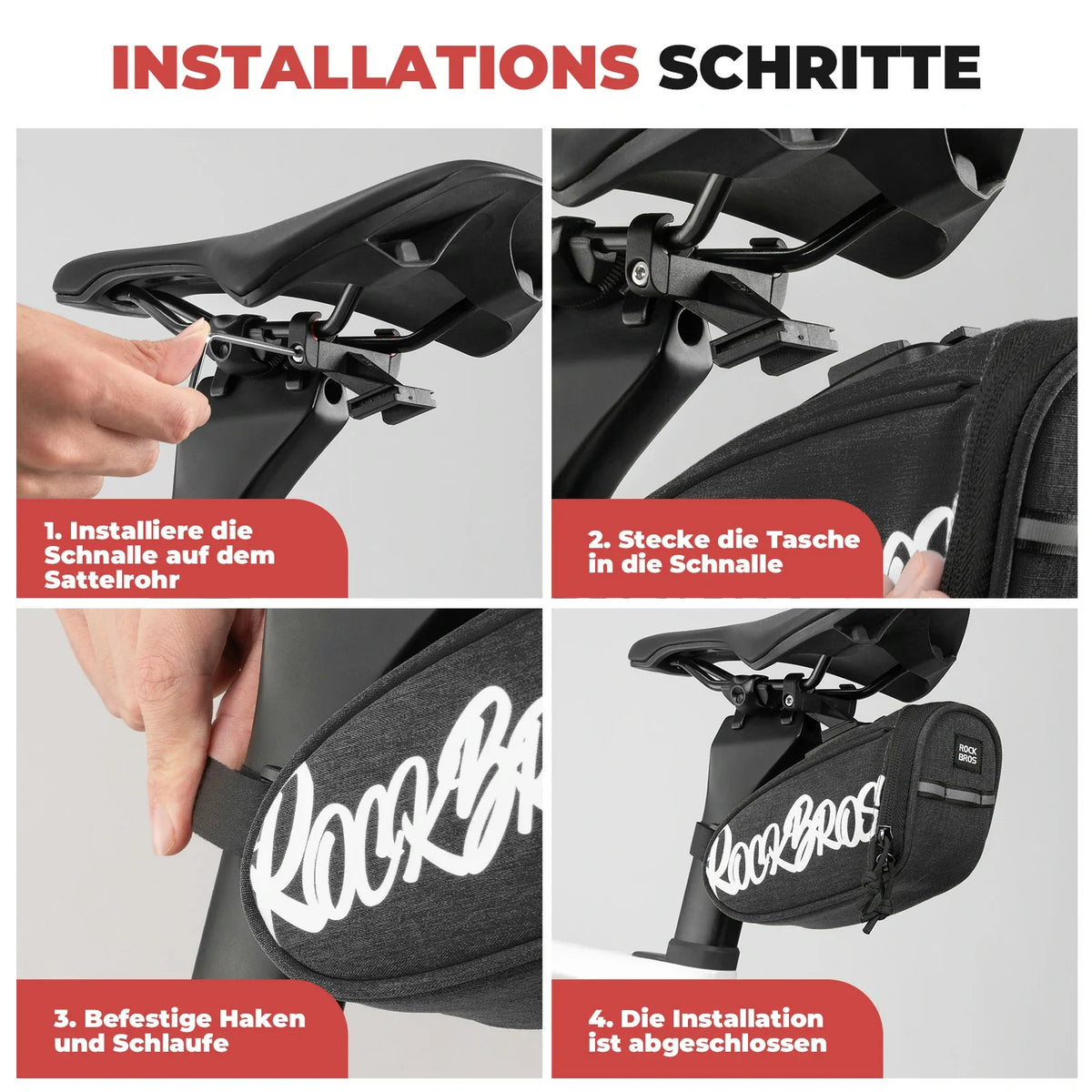 ROCKBROS Sacche de selle de vélo portable 0,8L