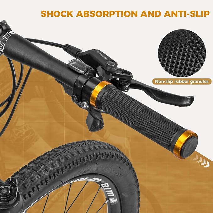 ROCKBROS Poignées de vélo 22mm avec système Lock-On en aluminium