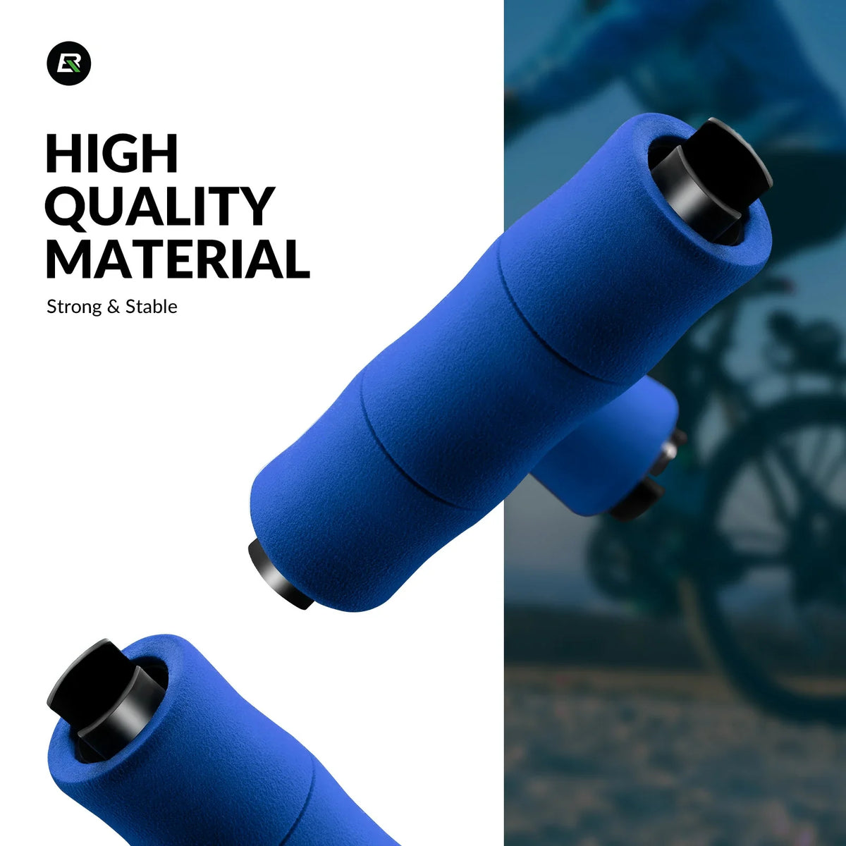 ROCKBROS Poignées de vélo antidérapantes en mousse EVA poignées de guidon de vélo avec aluminium 22MM
