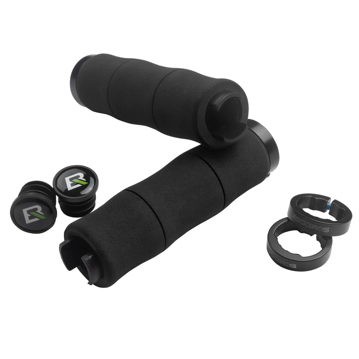 ROCKBROS Poignées de vélo antidérapantes en mousse EVA poignées de guidon de vélo avec aluminium 22MM