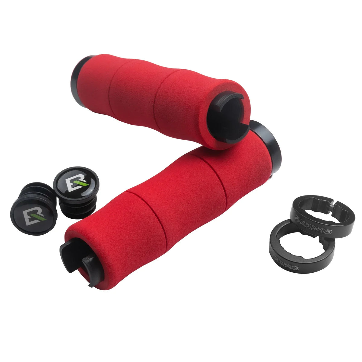 ROCKBROS Poignées de vélo antidérapantes en mousse EVA poignées de guidon de vélo avec aluminium 22MM