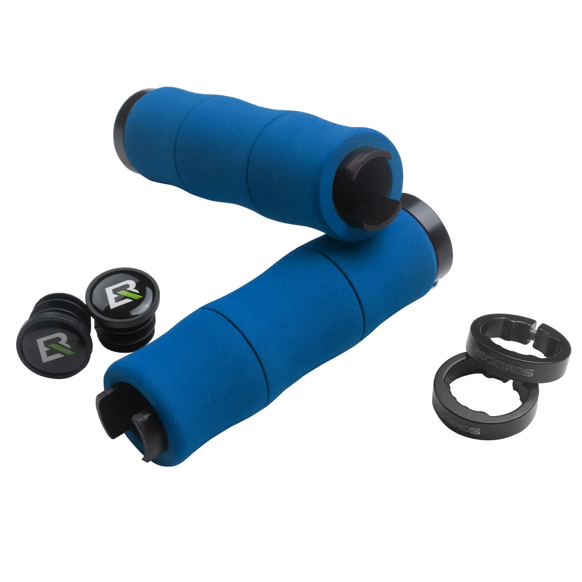 ROCKBROS Poignées de vélo antidérapantes en mousse EVA poignées de guidon de vélo avec aluminium 22MM