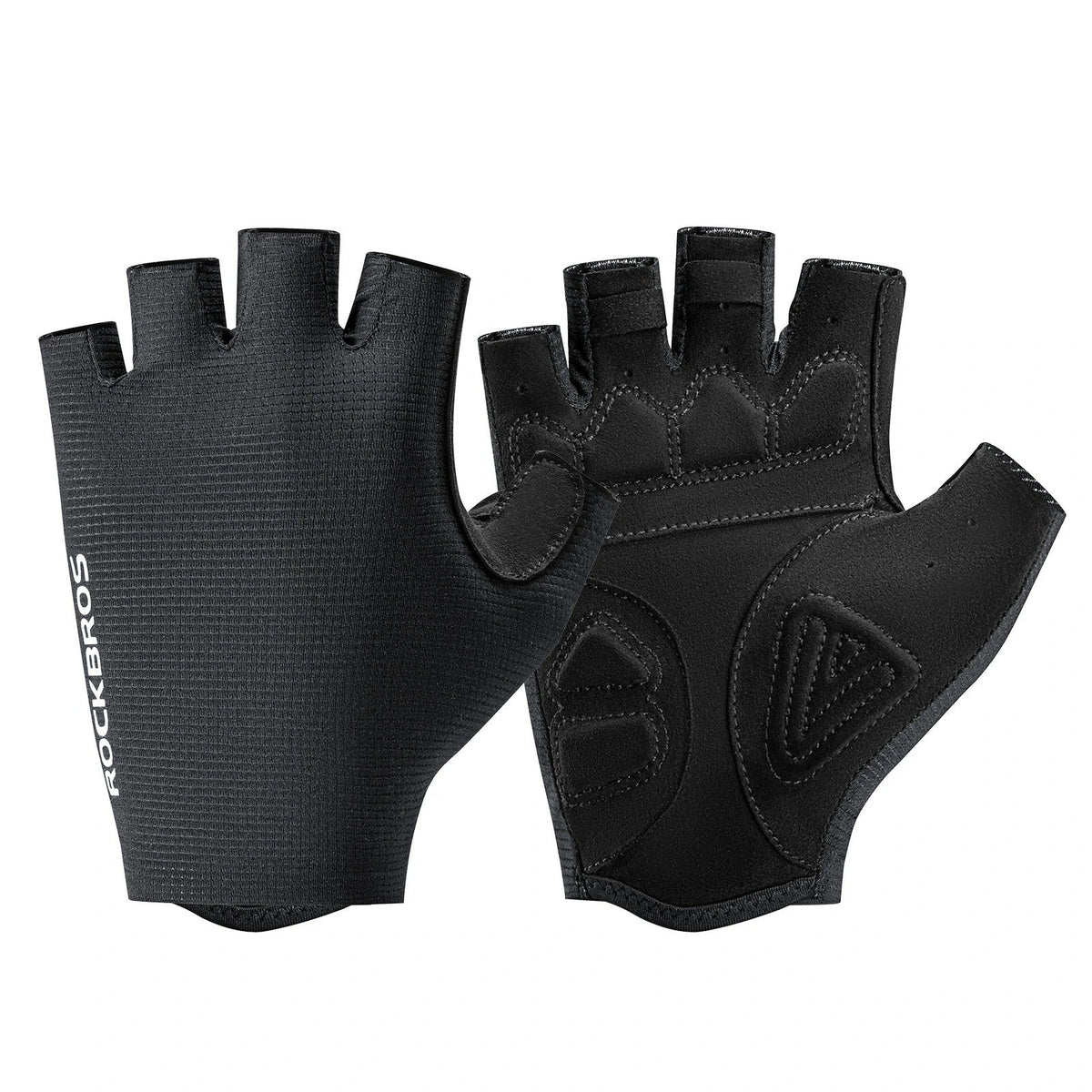 Gants de vélo ROCKBROS mi-doigts avec rembourrage SBR amortissant - S396
