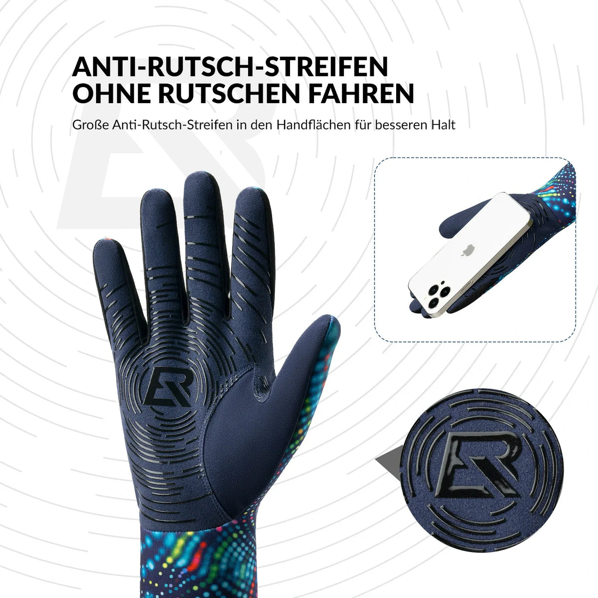 Gants de vélo ROCKBROS automne et hiver gants à doigts complets élastiques antidérapants