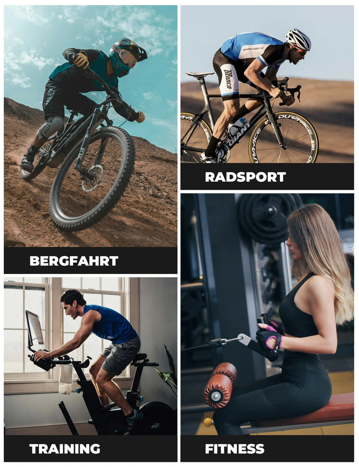 ROCKBROS Gants de vélo d'été sans doigts, antidérapants et respirants, gants de sport