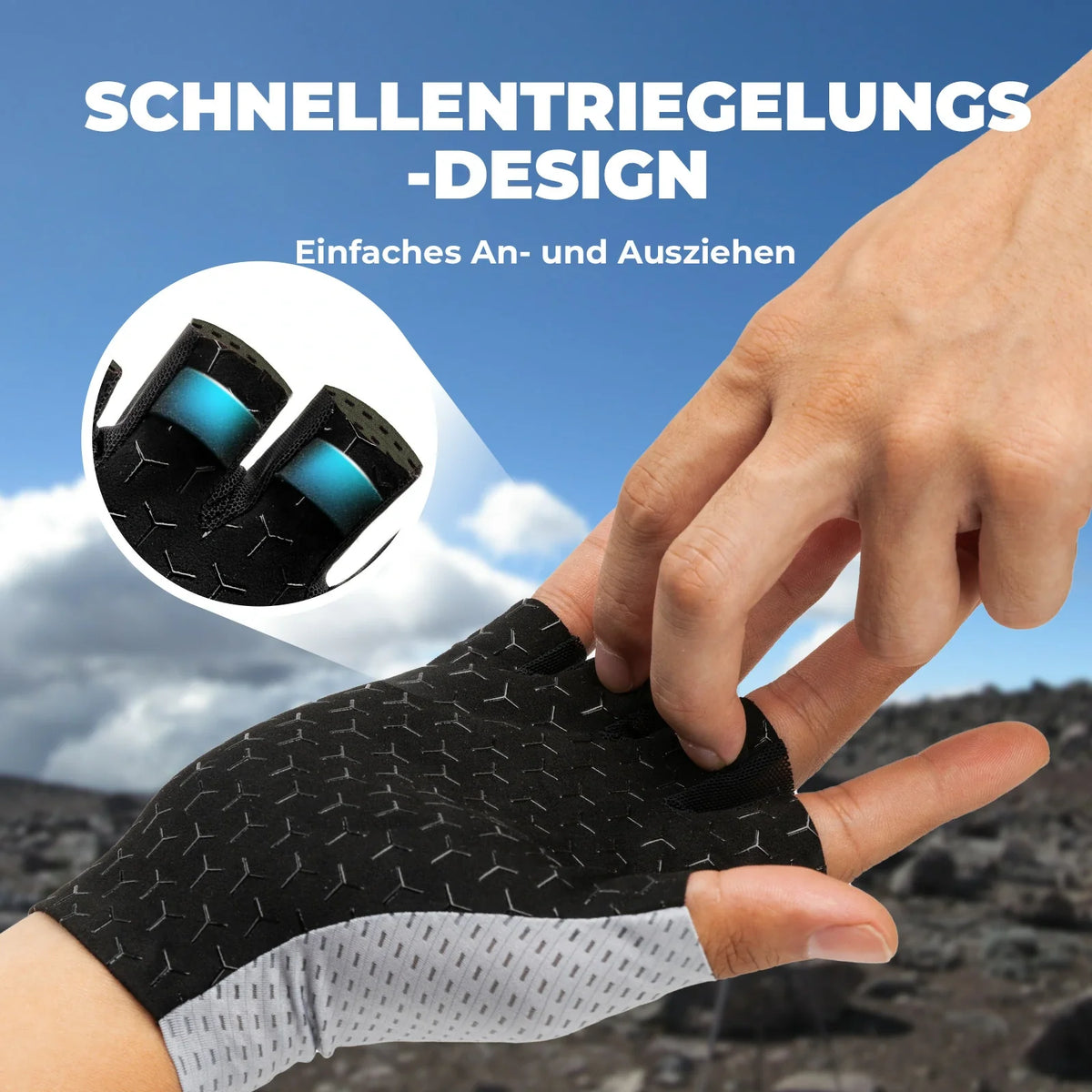 ROCKBROS Gants de vélo été, antidérapants et respirants