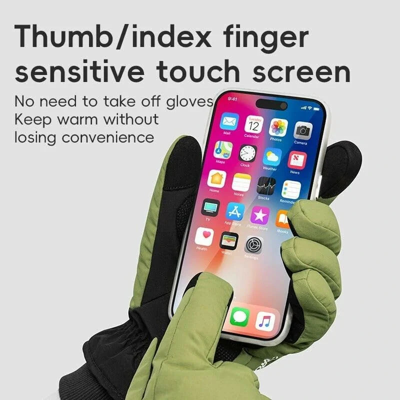 ROCKBROS Gants de vélo chauds coupe-vent avec fonction tactile
