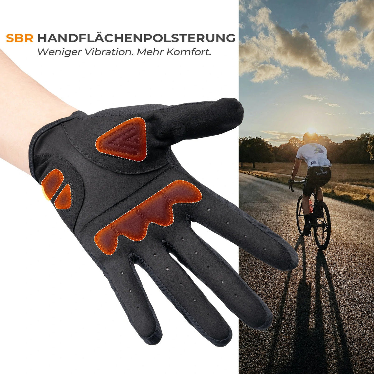 ROCKBROS Gants de vélo, gants de cyclisme avec écran tactile sur tous les doigts