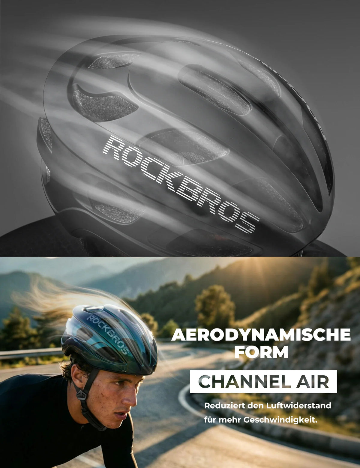 Casque de vélo ROCKBROS 58-62cm Léger 240g Antibactérien