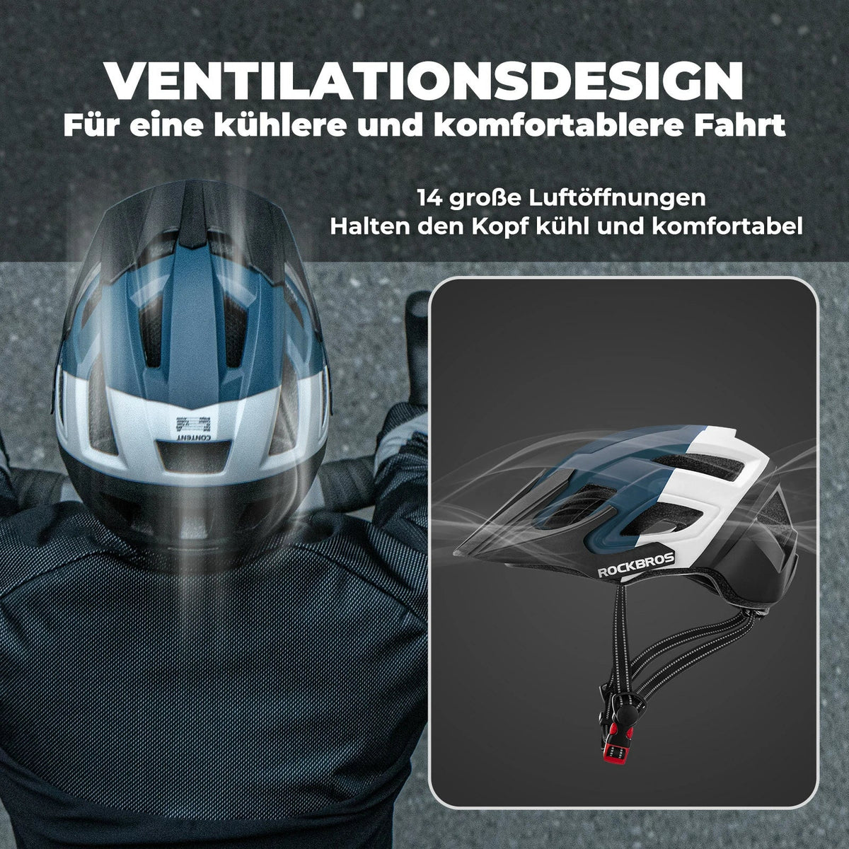 Casque de vélo ROCKBROS taille unique 56-62 cm