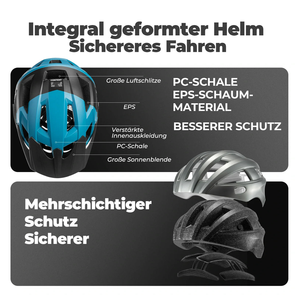 Casque de vélo ROCKBROS taille unique 56-62 cm