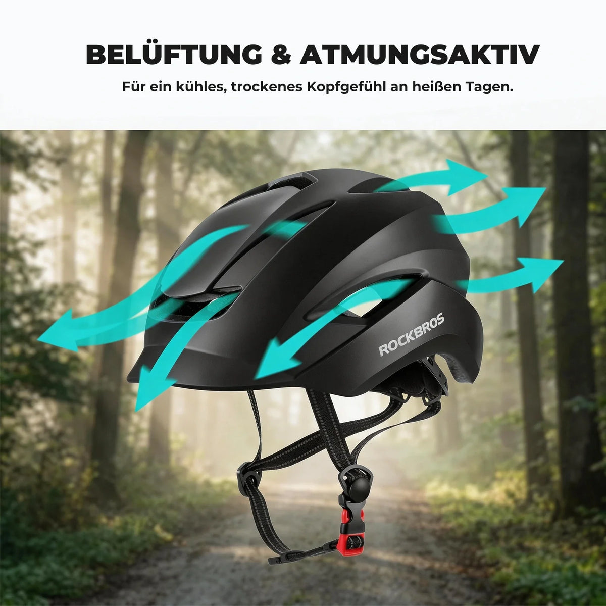 Casque de vélo ROCKBROS avec système de ventilation Pour tour de tête 57-62 cm
