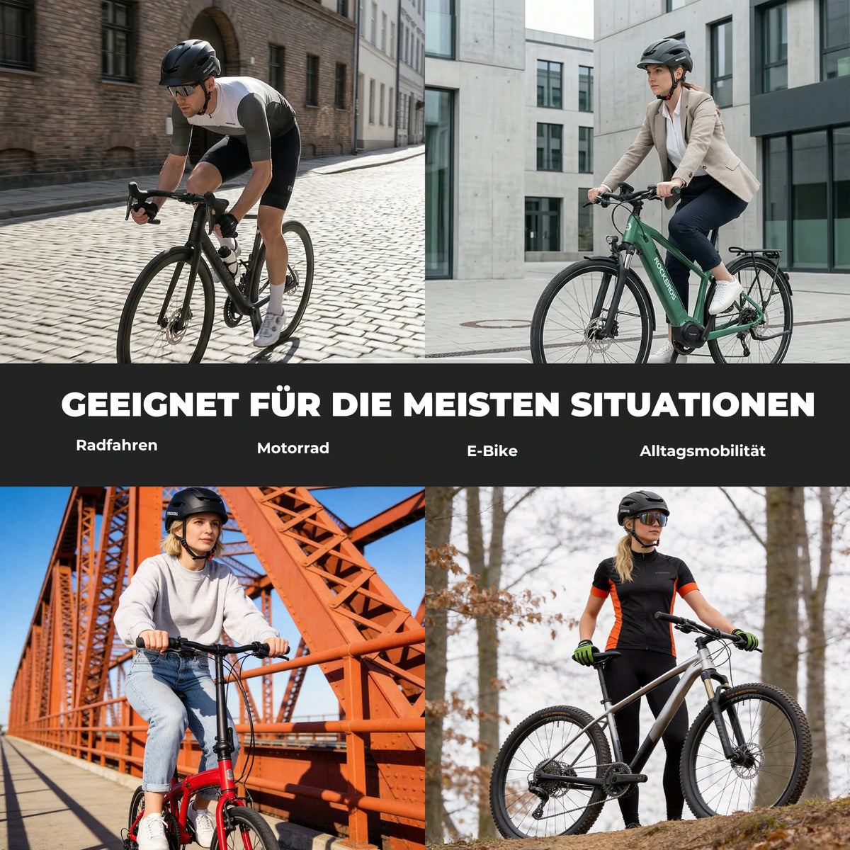 Casque de vélo ROCKBROS avec système de ventilation Pour tour de tête 57-62 cm