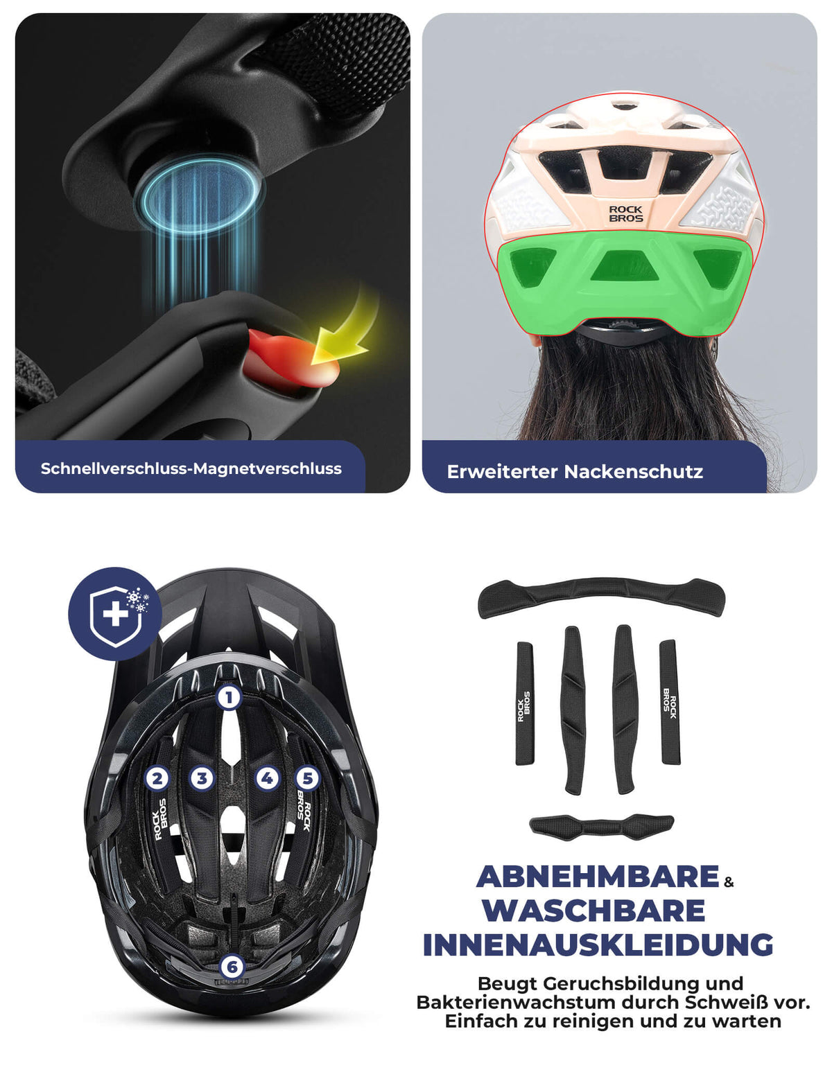 Casque de vélo ROCKBROS avec système de ventilation Réglable & Léger
