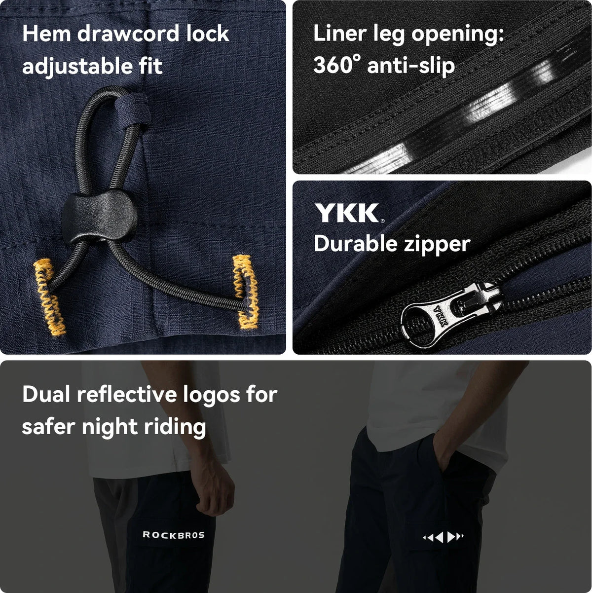 Cyclisme Homme ROCKBROS avec Coussin Intégré
