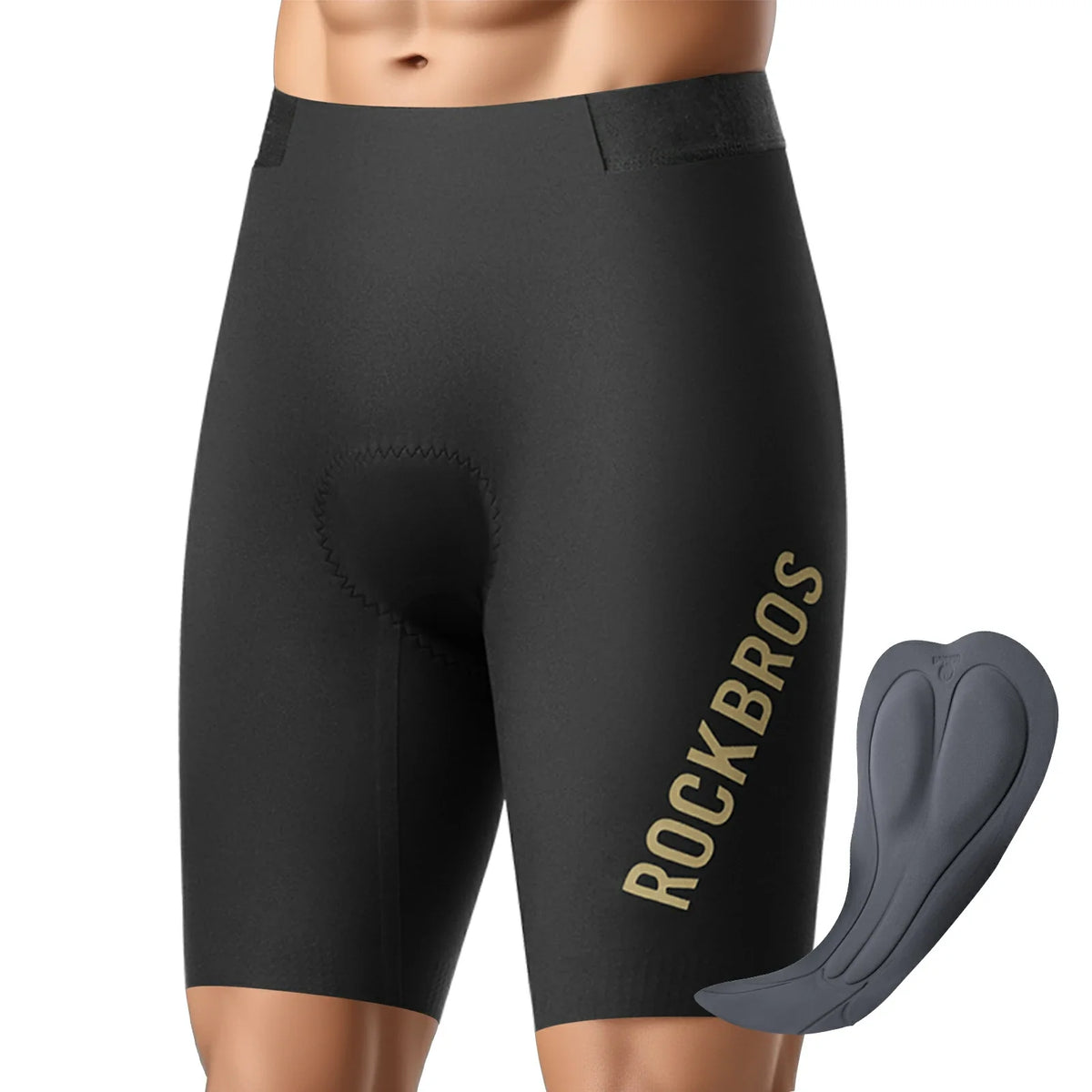 ROCKBROS Cuissard court de cyclisme homme, rembourré coupe 3D cuissard