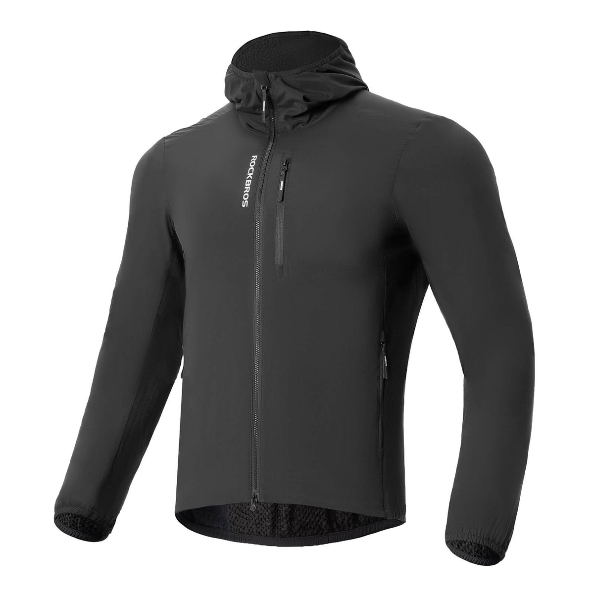 ROCKBROS Vélo Veste Homme Chaleureuse Coupe-Vent Déperlante Avec Polaire Réfléchissante