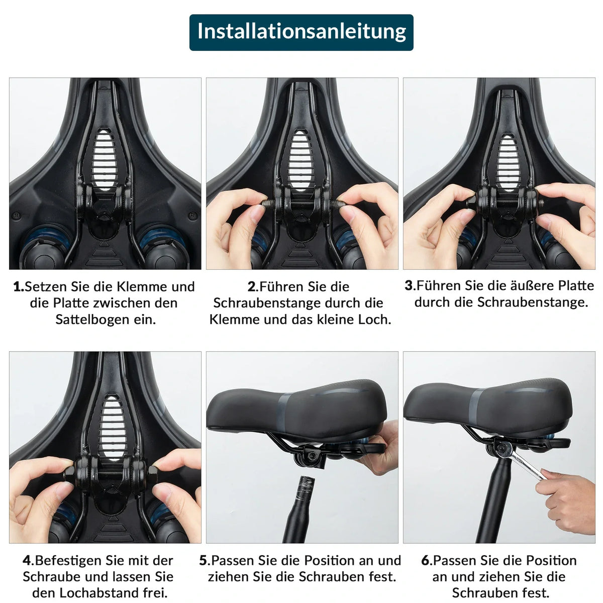 Selle de vélo ROCKBROS avec mousse à mémoire de forme, confortable & soulageant la pression