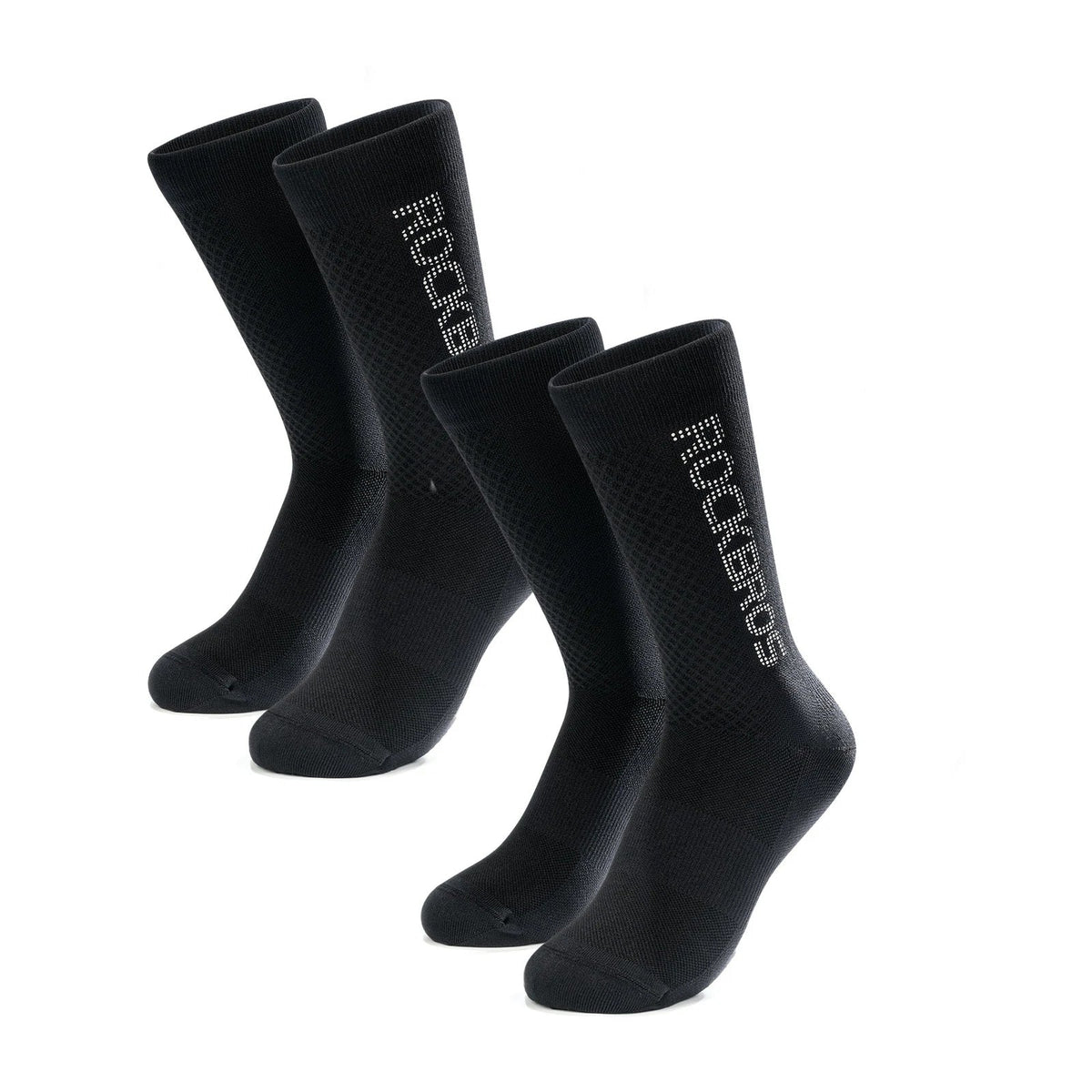 ROCKBROS Chaussettes de vélo Logo réfléchissant Pack de deux paires