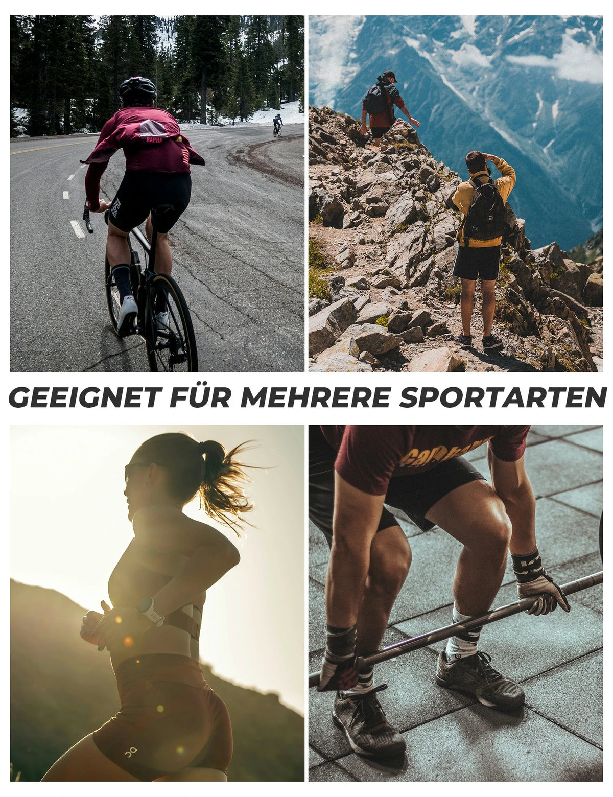ROCKBROS Chaussettes de vélo Logo réfléchissant Pack de deux paires