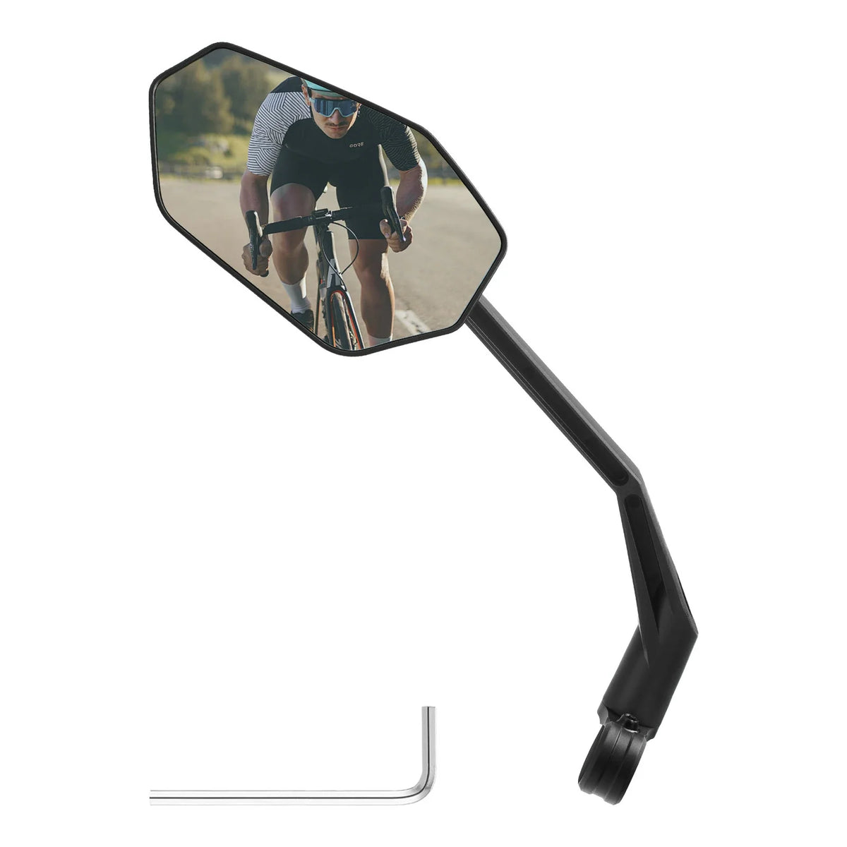 Rétroviseur de vélo ROCKBROS, Réglable à 360° Anti-éblouissant, Rétroviseur convexe en verre HD Incassable