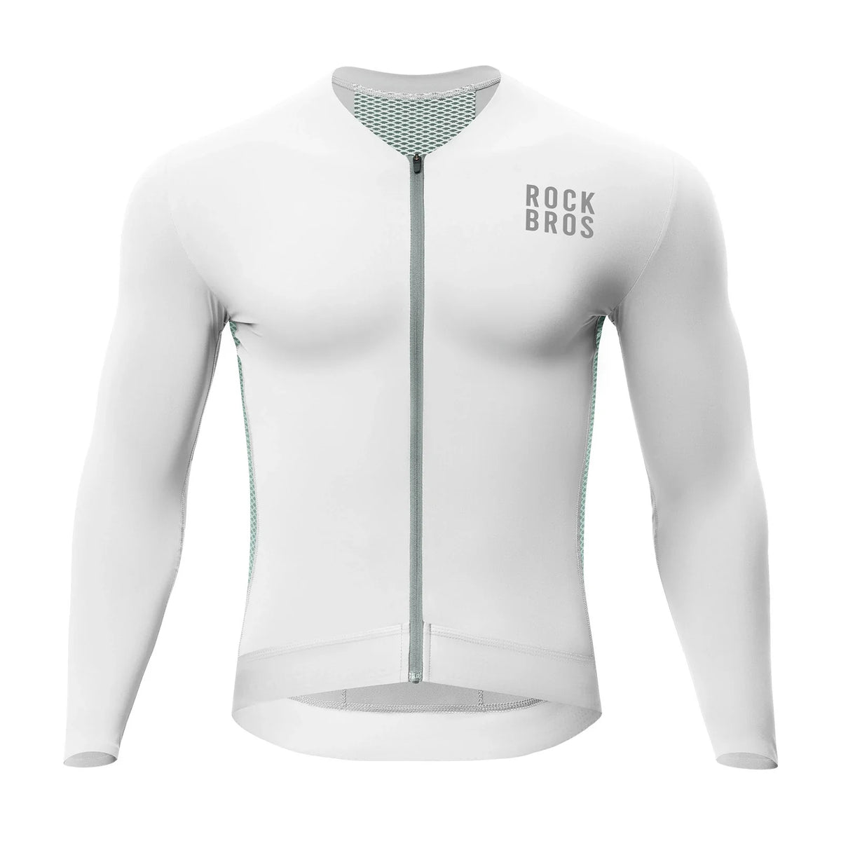 ROCKBROS Maillot de Cyclisme Manches Longues Homme, Respirant et Séchage Rapide, Élastique