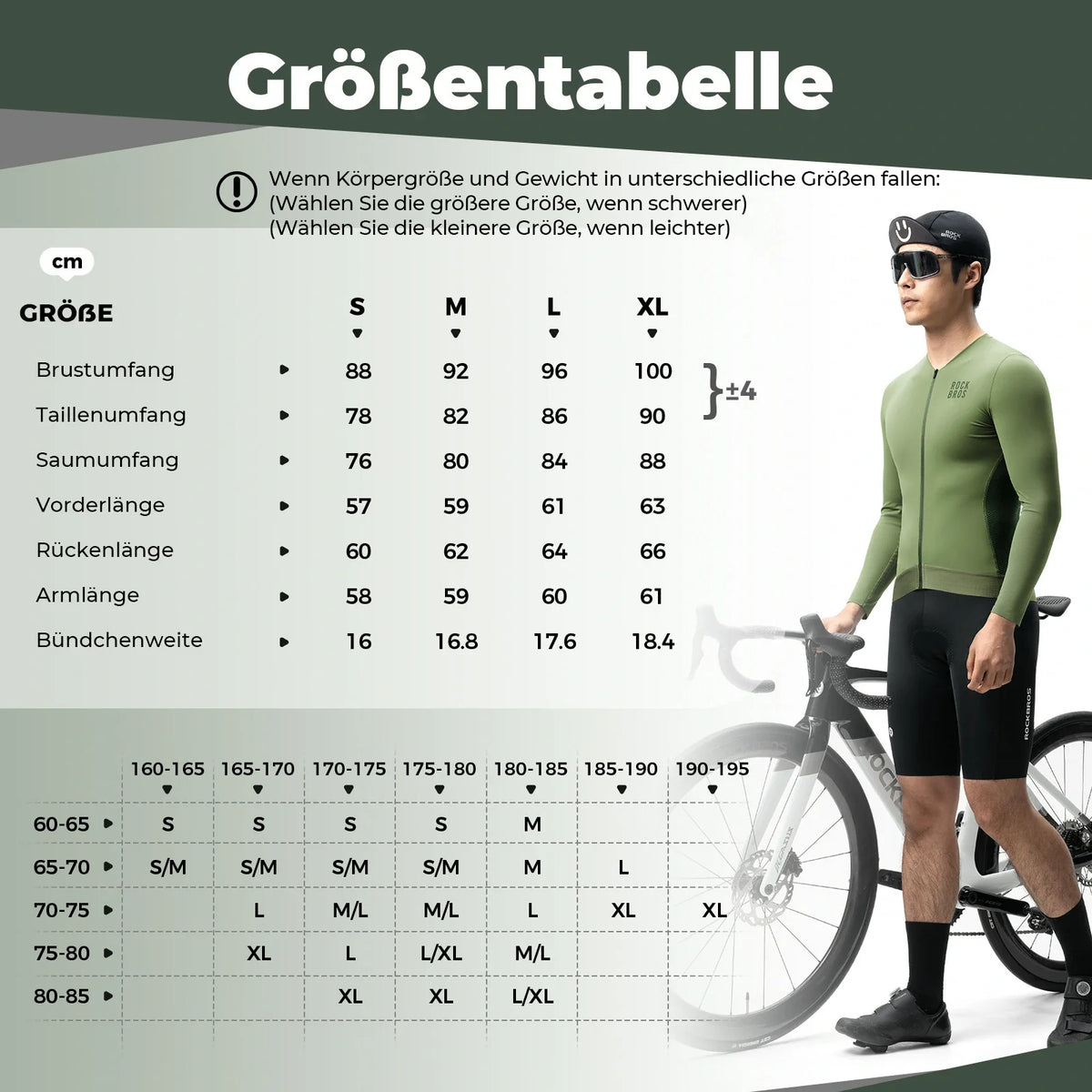 ROCKBROS Maillot de Cyclisme Manches Longues Homme, Respirant et Séchage Rapide, Élastique