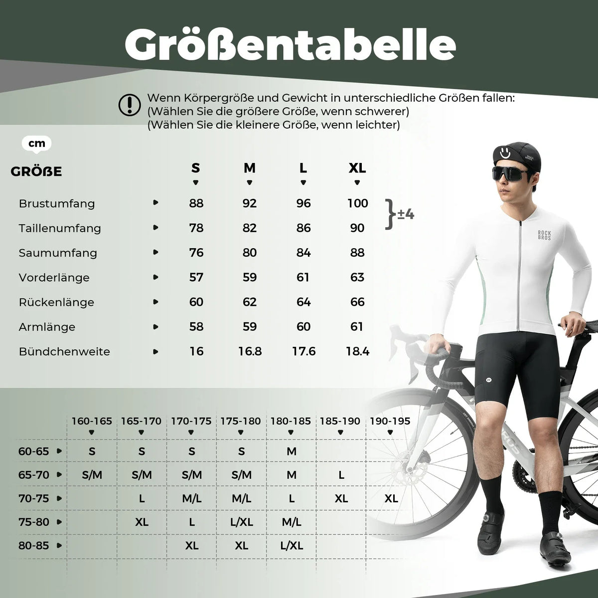 ROCKBROS Maillot de Cyclisme Manches Longues Homme, Respirant et Séchage Rapide, Élastique