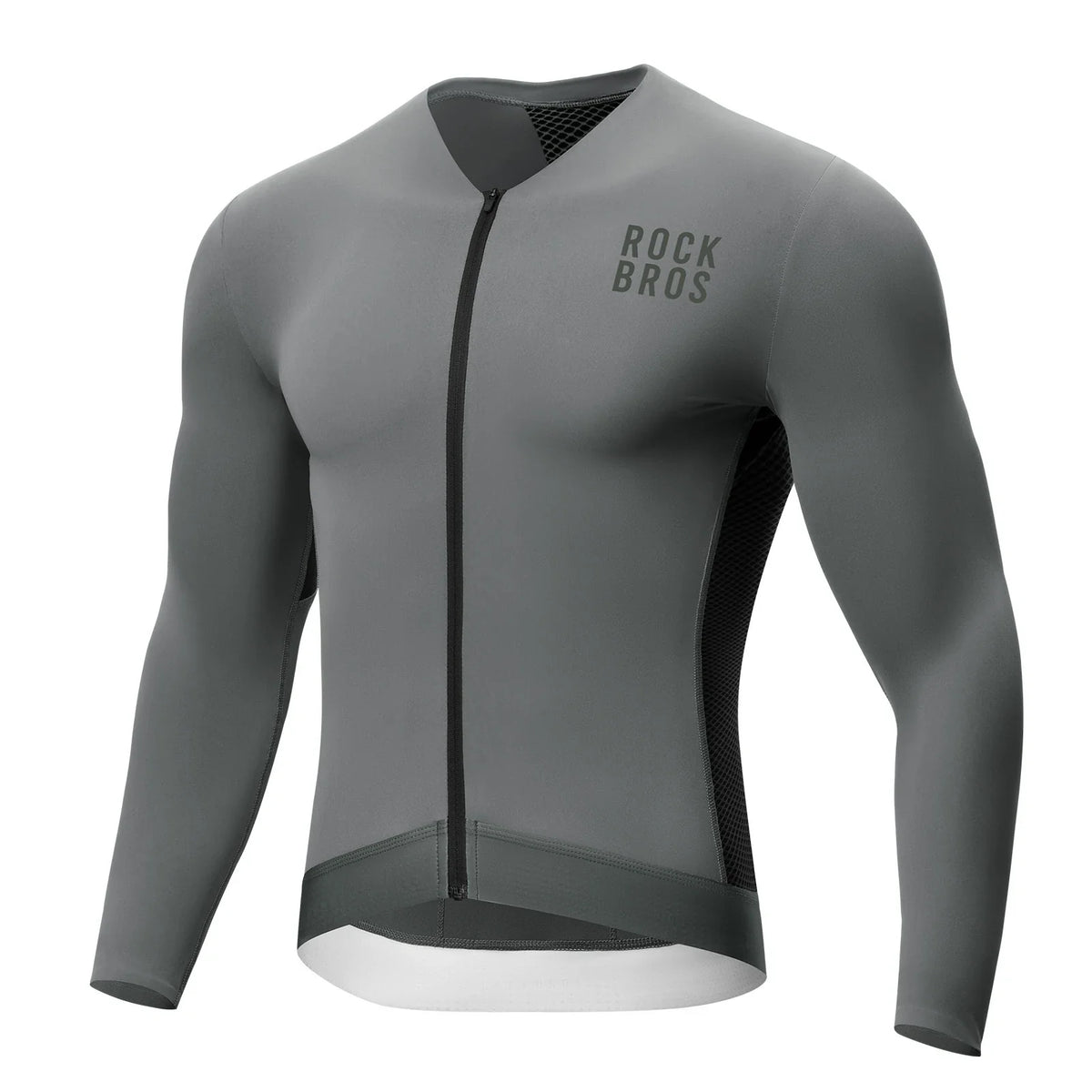 ROCKBROS Maillot de Cyclisme Manches Longues Homme, Respirant et Séchage Rapide, Élastique