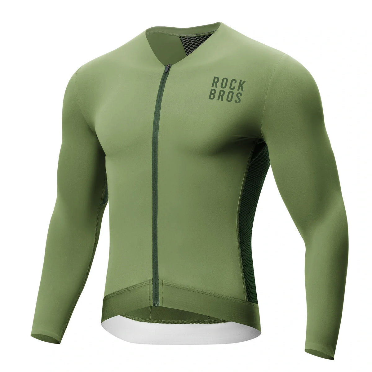 ROCKBROS Maillot de Cyclisme Manches Longues Homme, Respirant et Séchage Rapide, Élastique