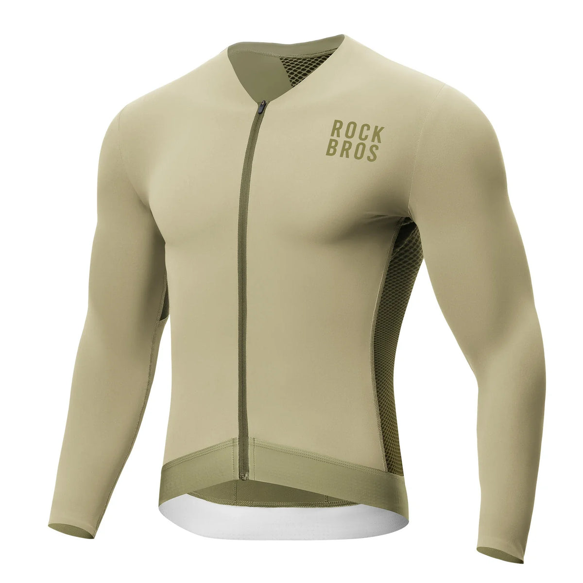 ROCKBROS Maillot de Cyclisme Manches Longues Homme, Respirant et Séchage Rapide, Élastique