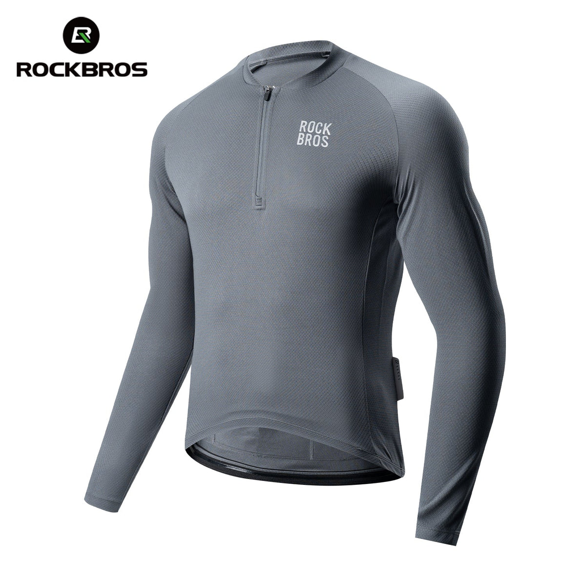 ROCKBROS Maillot de cyclisme manches longues avec fermeture éclair courte à l'avant - Modèle YDCX011