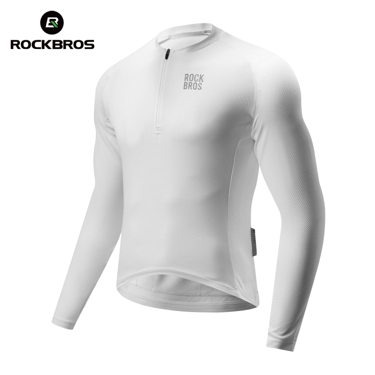 ROCKBROS Maillot de cyclisme manches longues avec fermeture éclair courte à l'avant - Modèle YDCX011