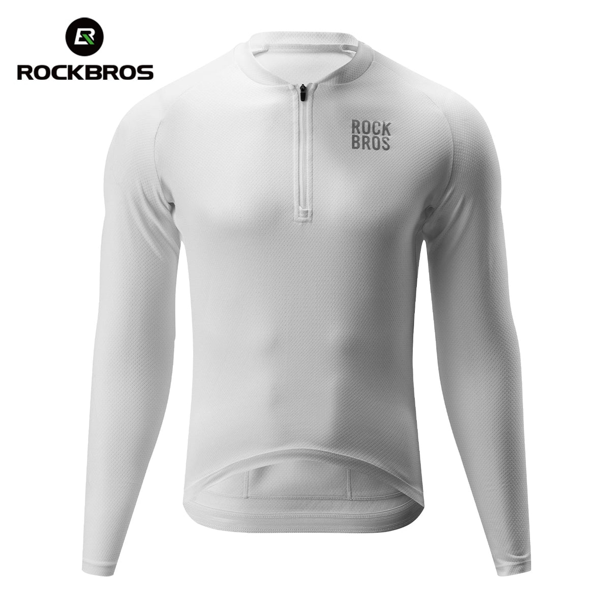 ROCKBROS Maillot de cyclisme manches longues avec fermeture éclair courte à l'avant - Modèle YDCX011
