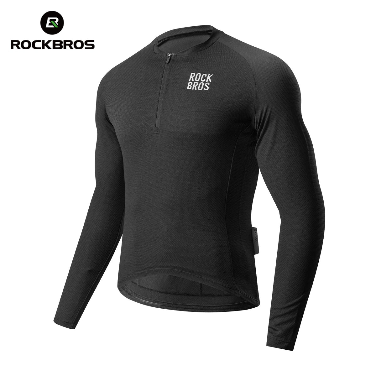 ROCKBROS Maillot de cyclisme manches longues avec fermeture éclair courte à l'avant - Modèle YDCX011