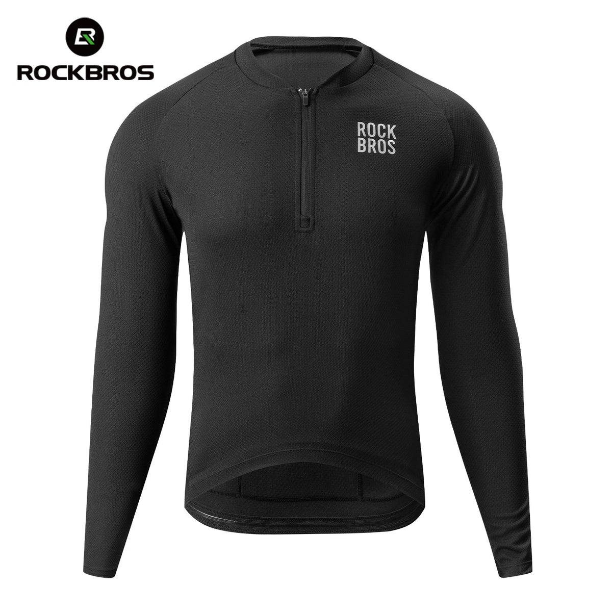 ROCKBROS Maillot de cyclisme manches longues avec fermeture éclair courte à l'avant - Modèle YDCX011