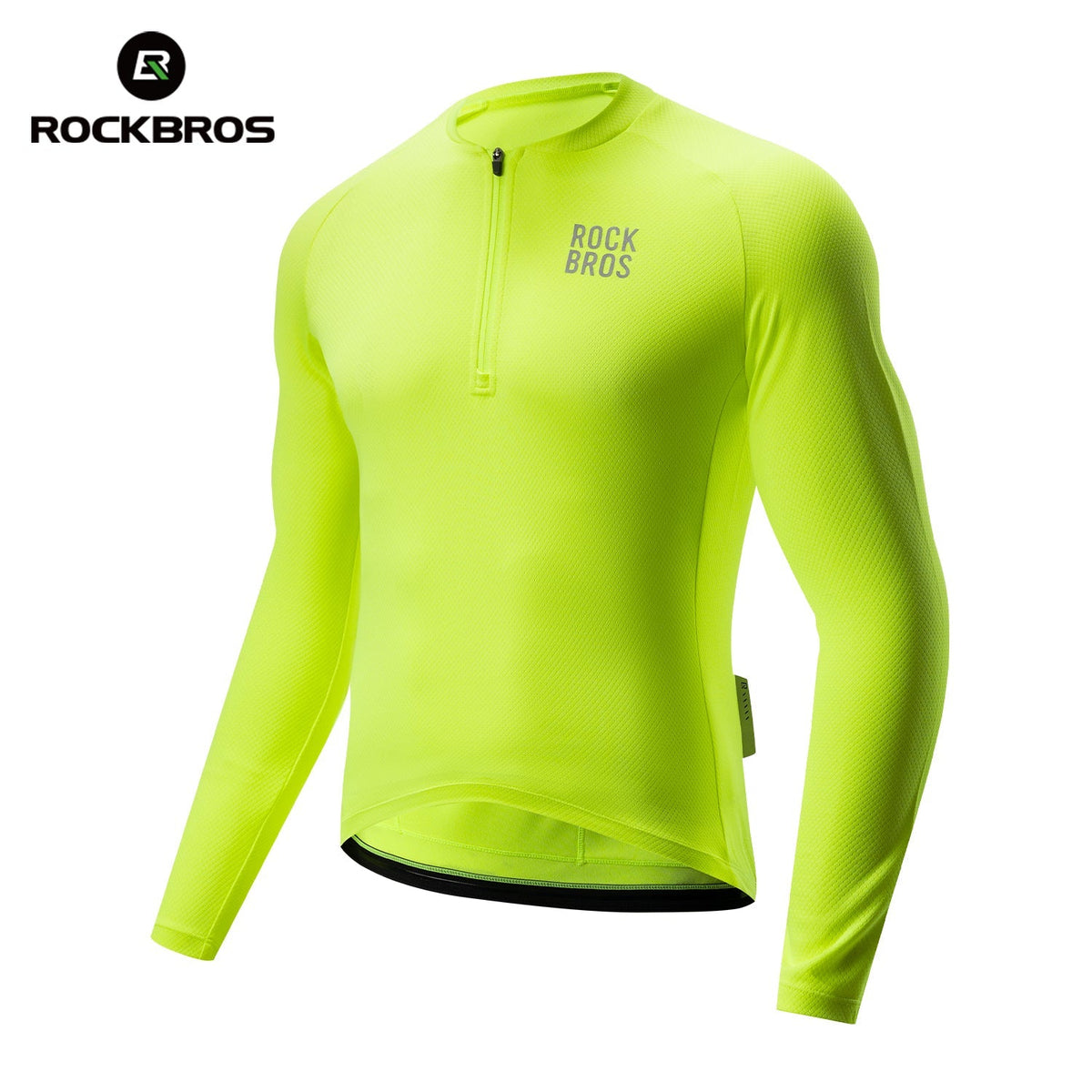 ROCKBROS Maillot de cyclisme manches longues avec fermeture éclair courte à l'avant - Modèle YDCX011