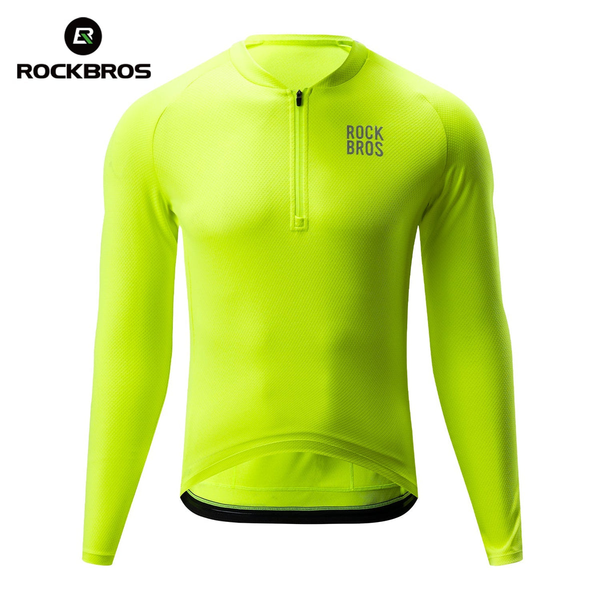 ROCKBROS Maillot de cyclisme manches longues avec fermeture éclair courte à l'avant - Modèle YDCX011
