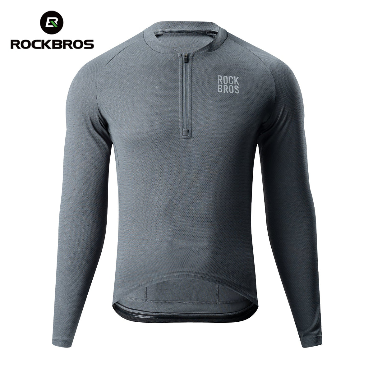 ROCKBROS Maillot de cyclisme manches longues avec fermeture éclair courte à l'avant - Modèle YDCX011