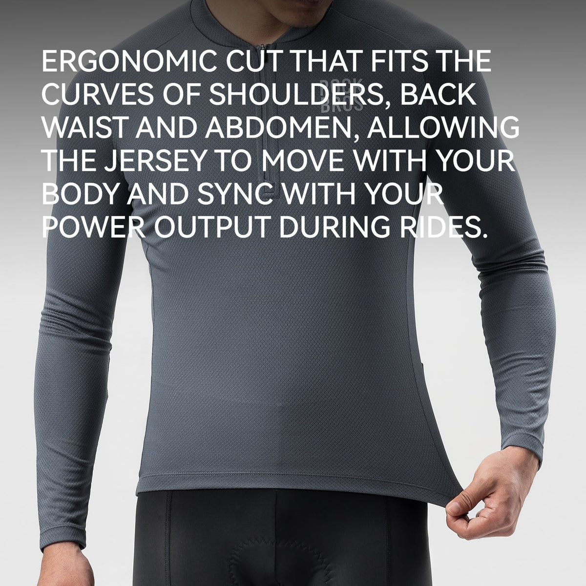 ROCKBROS Maillot de cyclisme manches longues avec fermeture éclair courte à l'avant - Modèle YDCX011