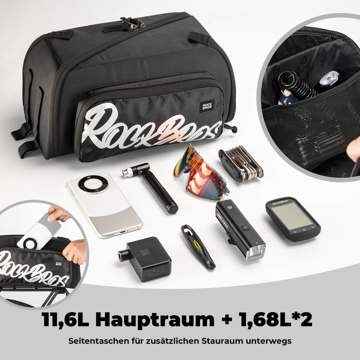 ROCKBROS Sacoche de port-bagages pliable monobloc