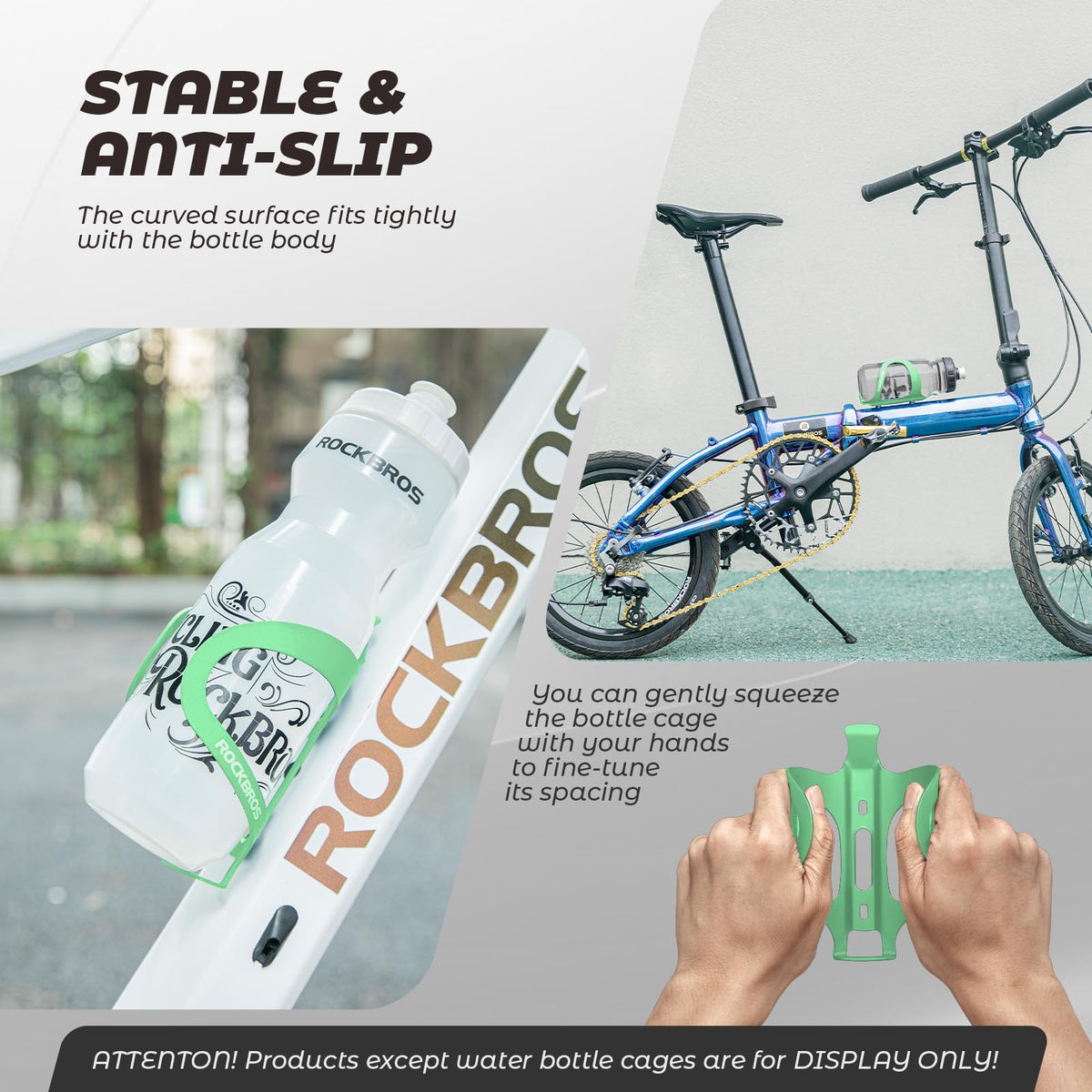 ROCKBROS Porte-bidon Vélo Porte-boisson Alliage d'Aluminium Léger