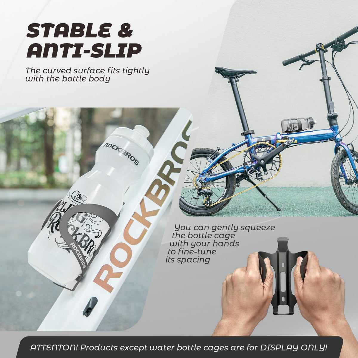 ROCKBROS Porte-bidon Vélo Porte-boisson Alliage d'Aluminium Léger