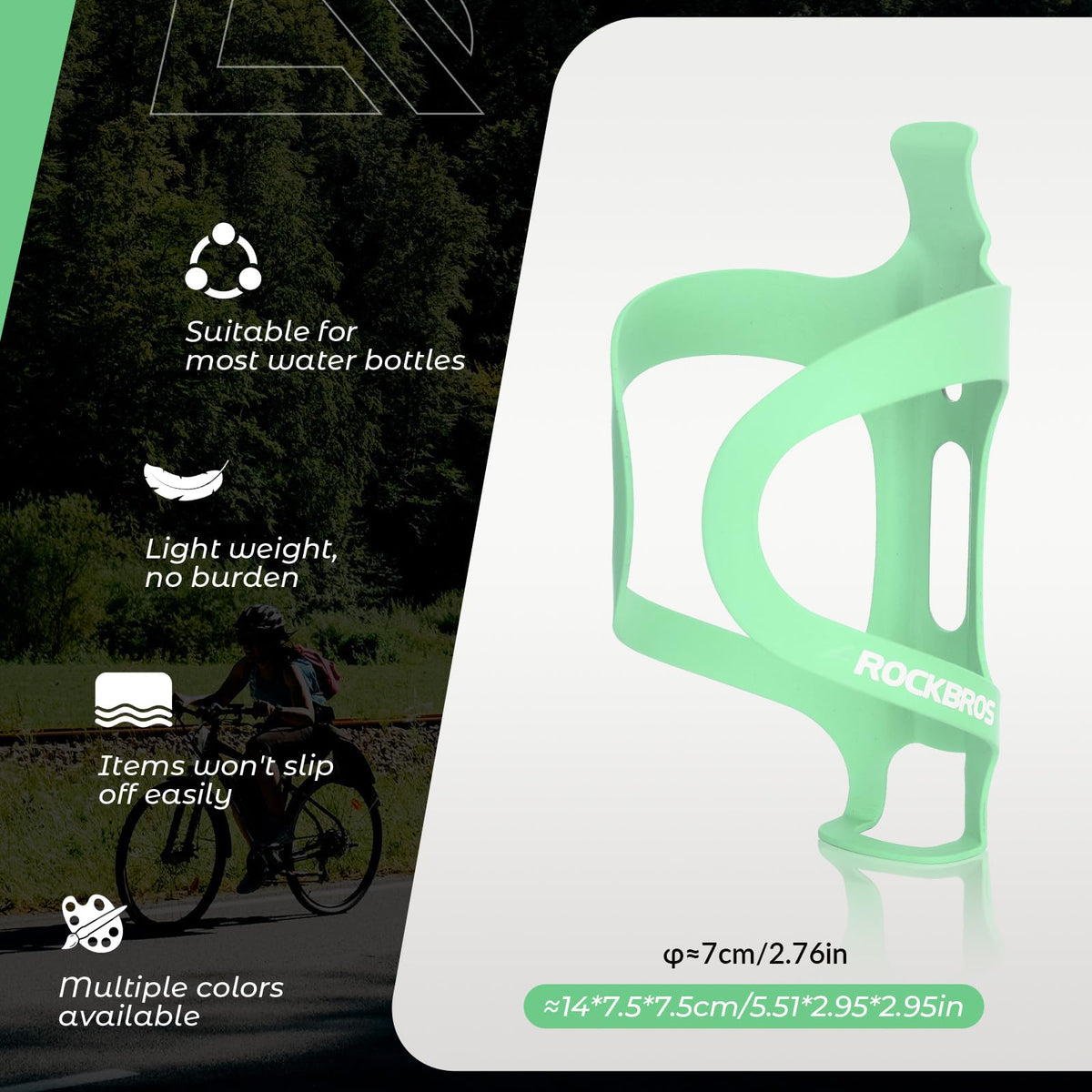 ROCKBROS Porte-bidon Vélo Porte-boisson Alliage d'Aluminium Léger