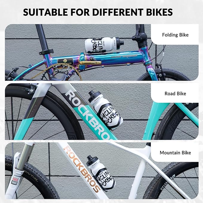 ROCKBROS Porte-bidon Vélo Porte-boisson Porte-bidon en alliage d'aluminium env. 40g