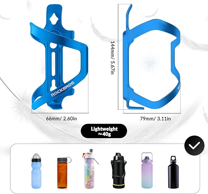ROCKBROS Porte-bidon Vélo Porte-boisson Porte-bidon en alliage d'aluminium env. 40g