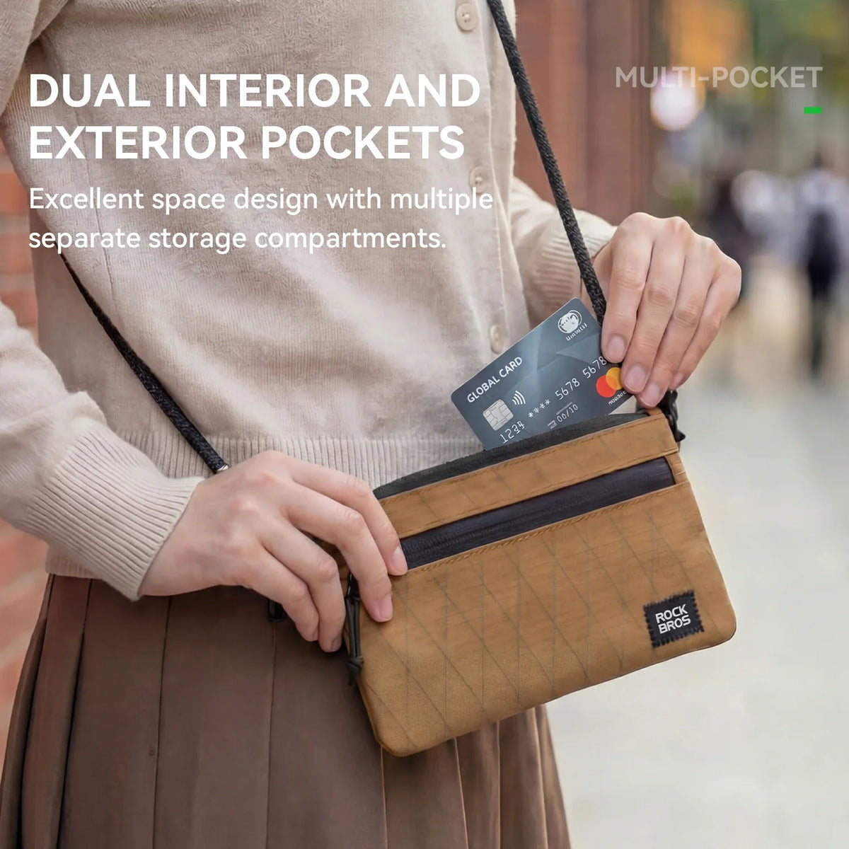 ROCKBROS Portefeuille Pochettes pour Carte de Crédit Clés