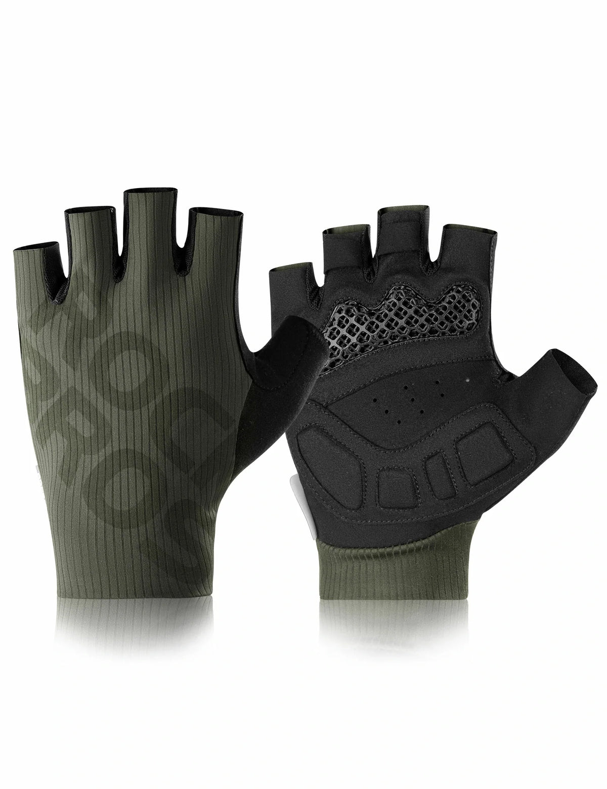 Gants de vélo mi-doigts ROCKBROS été élastiques et respirants, rembourrage antidérapant et amortissant