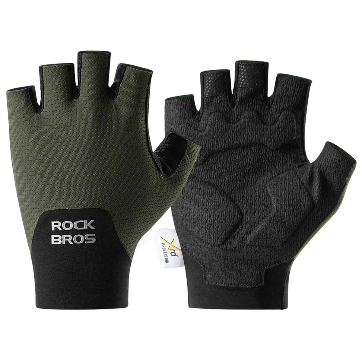 Gants de vélo mi-doigts ROCKBROS avec rembourrage PORON XRD