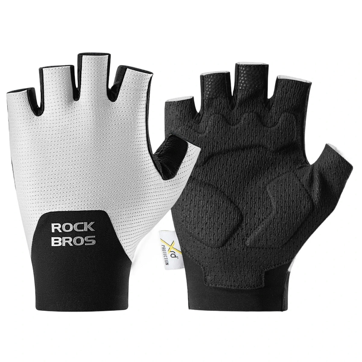 Gants de vélo mi-doigts ROCKBROS avec rembourrage PORON XRD